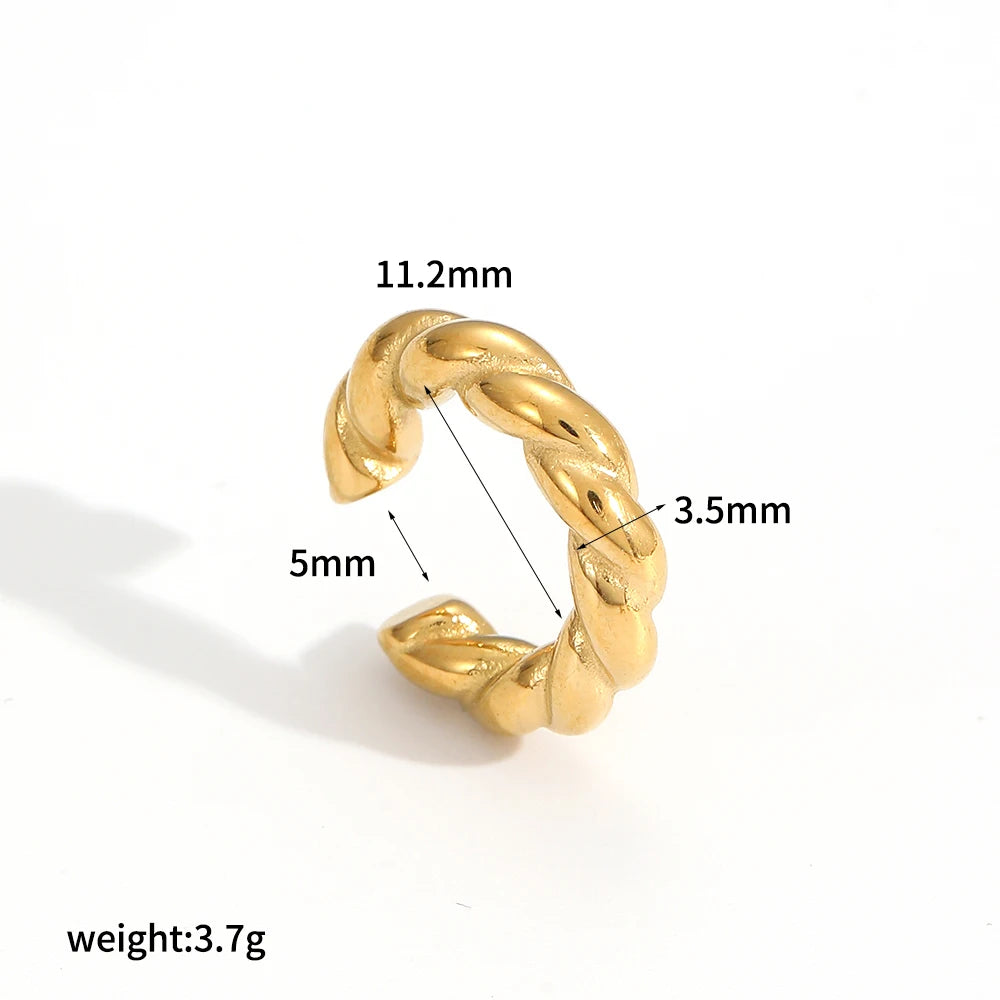 She Deserves to Shine – 18K Gold-Plated Stainless Steel Hoop Earrings