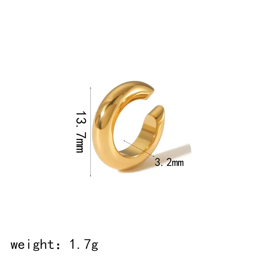 She Deserves to Shine – 18K Gold-Plated Stainless Steel Hoop Earrings