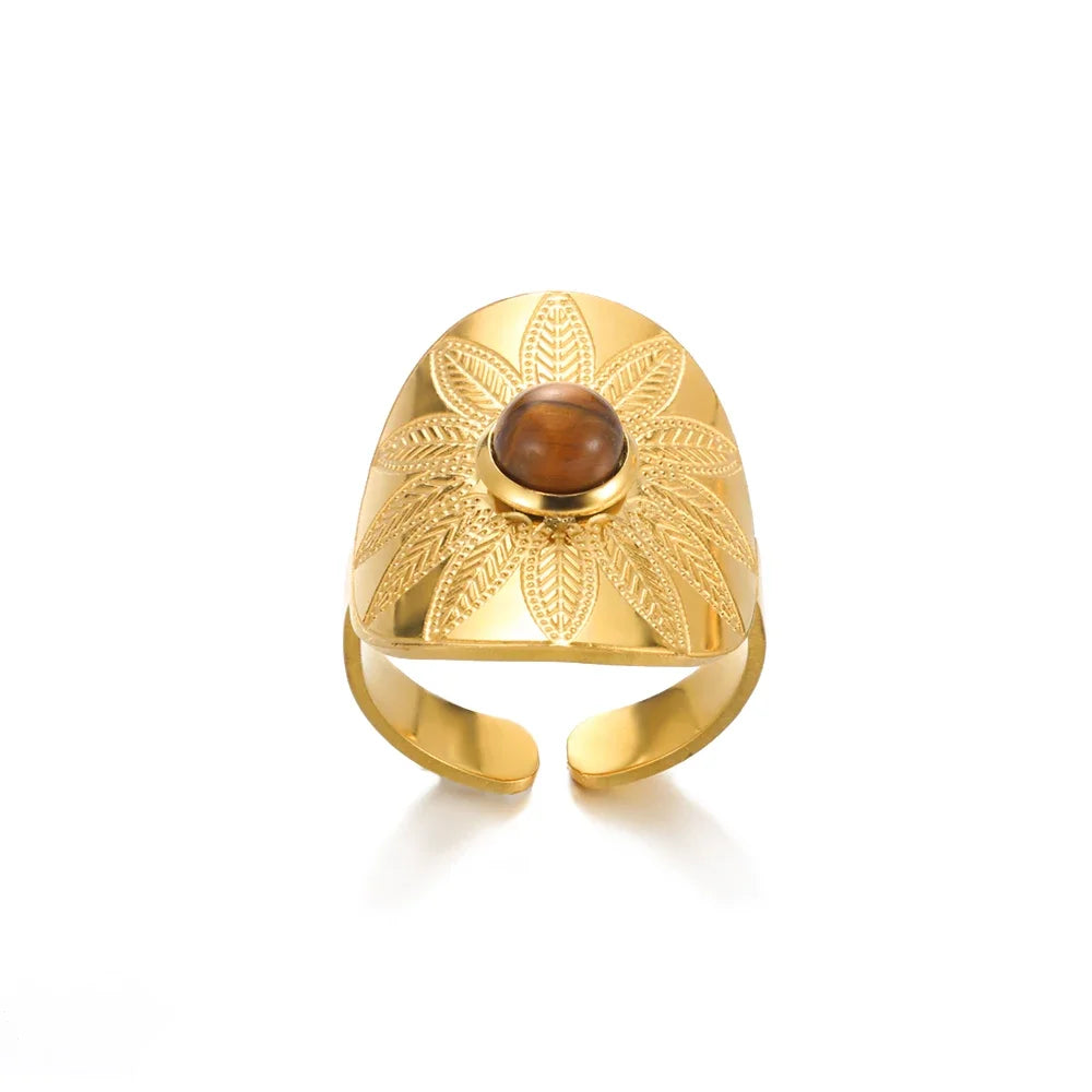 Brown Marble Vintage Ring