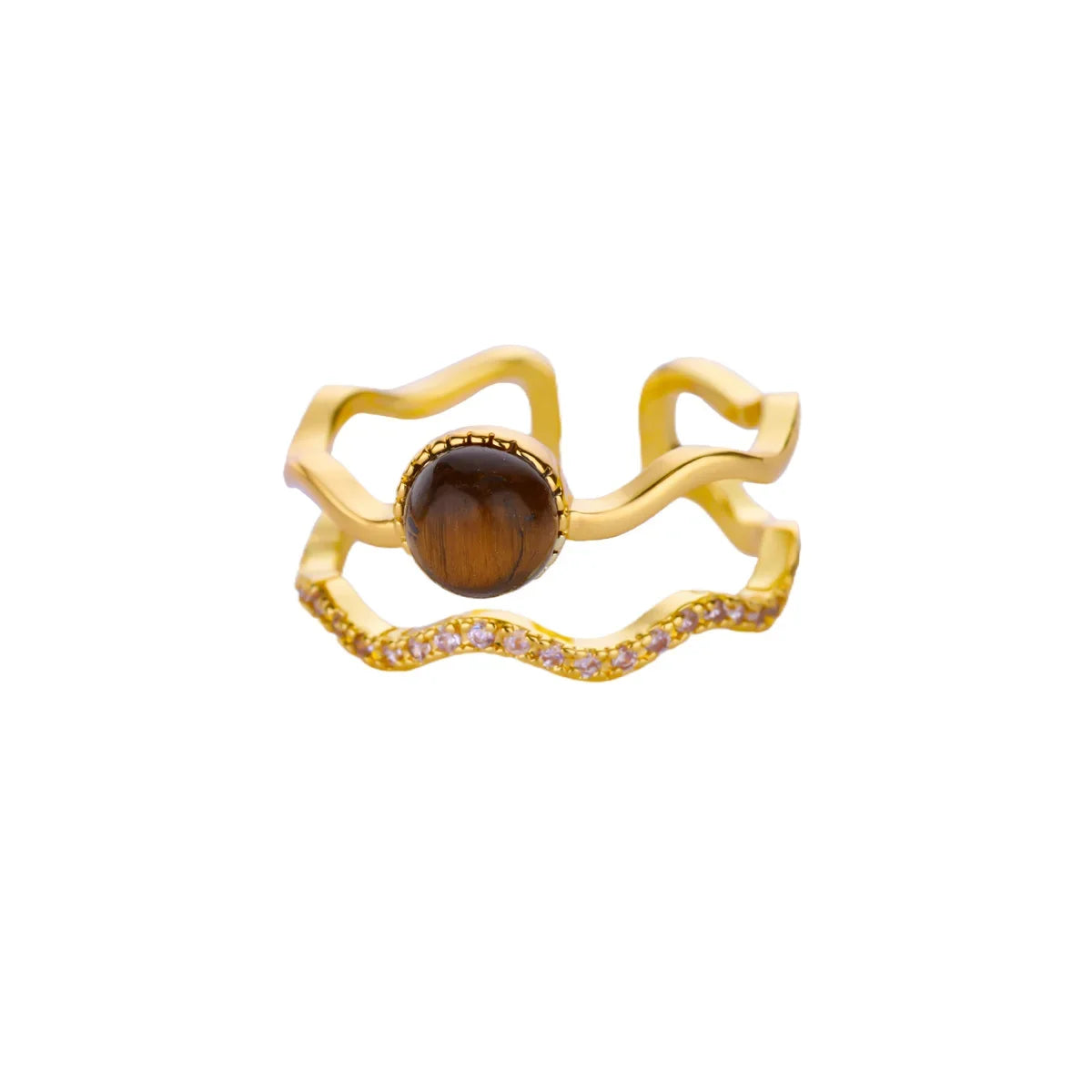 Brown Marble Vintage Ring