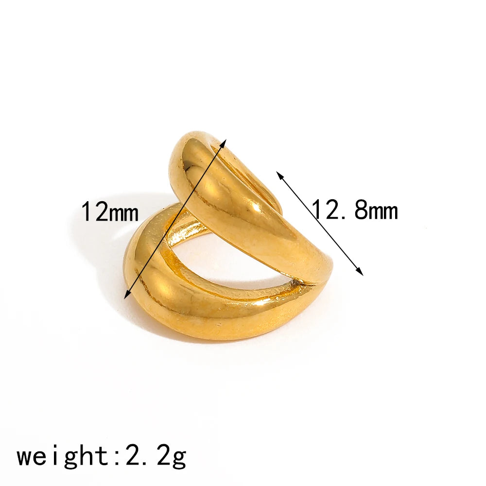 She Deserves to Shine – 18K Gold-Plated Stainless Steel Hoop Earrings