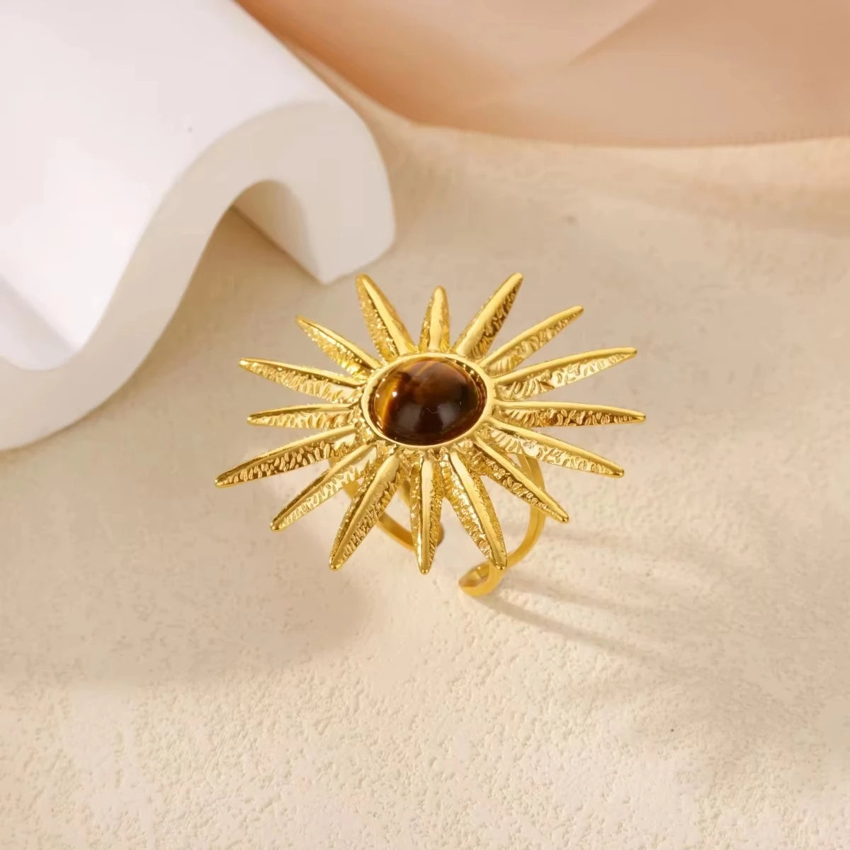 Brown Marble Vintage Ring