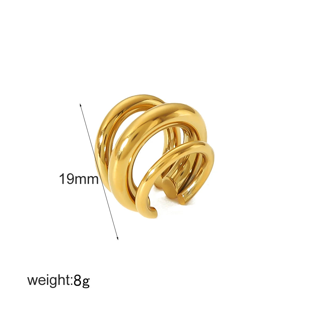 She Deserves to Shine – 18K Gold-Plated Stainless Steel Hoop Earrings