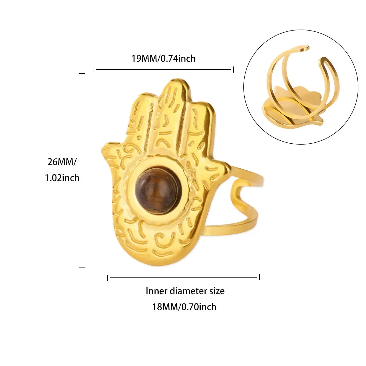 Brown Marble Vintage Ring